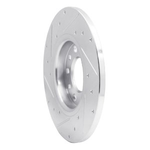 Chrysler 200 Brake Rotor (1) - Rear Right - R1 Concepts - Drilled & Slotted - Silver - `14-`22